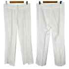 EILEEN FISHER Women's 12 Linen Blend Wide Leg Lagenlook White Cottagecore Pants