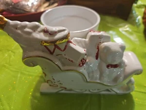 Fioriera natalizia vintage in porcellana, vaso di fiori, unica! - Foto 1 di 10
