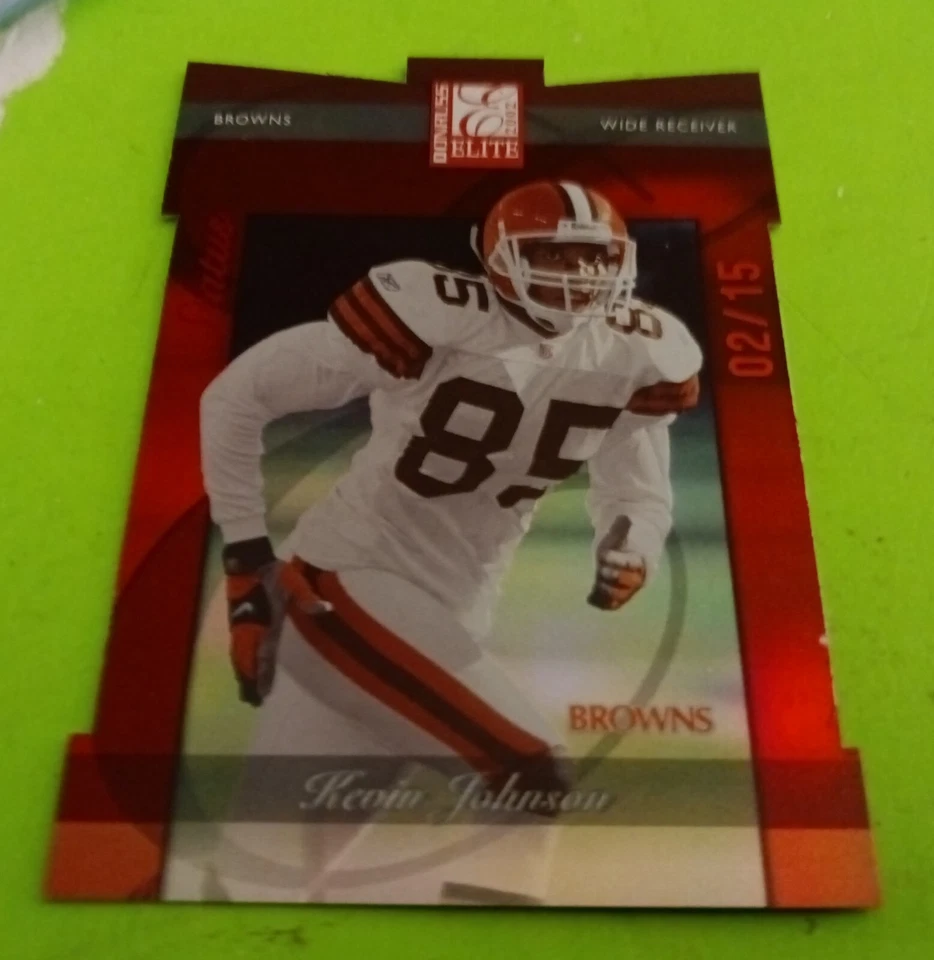 Kevin Johnson Donruss Elite Status 2002 troquelado #10 como nuevo (2/15) Cleveland Browns Foto 1 de 2