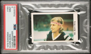 1978 Swedish Samlarsaker Card #160 BJORN BORG Tennis Champion PSA 9 MINT Pop 4