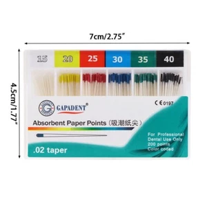1Pack Dental Endo Absorbent Points Paper Points Assorted Mixed Root Canal 15-40# - Picture 1 of 9