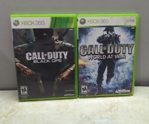 XBOX 360 2 Game Lot Call Of  Duty Black Ops & Call Of Duty World At War 