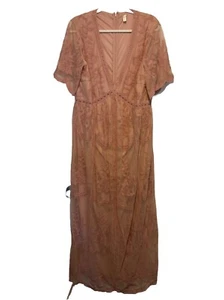 Pink Blush Maternity Pink Lace Maxi Dress Size 2X - Picture 1 of 4