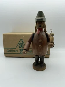 Vintage Christian Ulbricht German Smoking Man Incense Burner Wood Collector - Picture 1 of 8