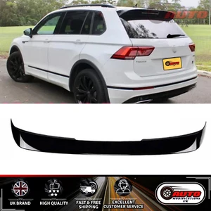 VW Tiguan MK2 R-Line Style Rear Boot Roof Spoiler Wing Lip Gloss Black 2016-2023 - Picture 1 of 7