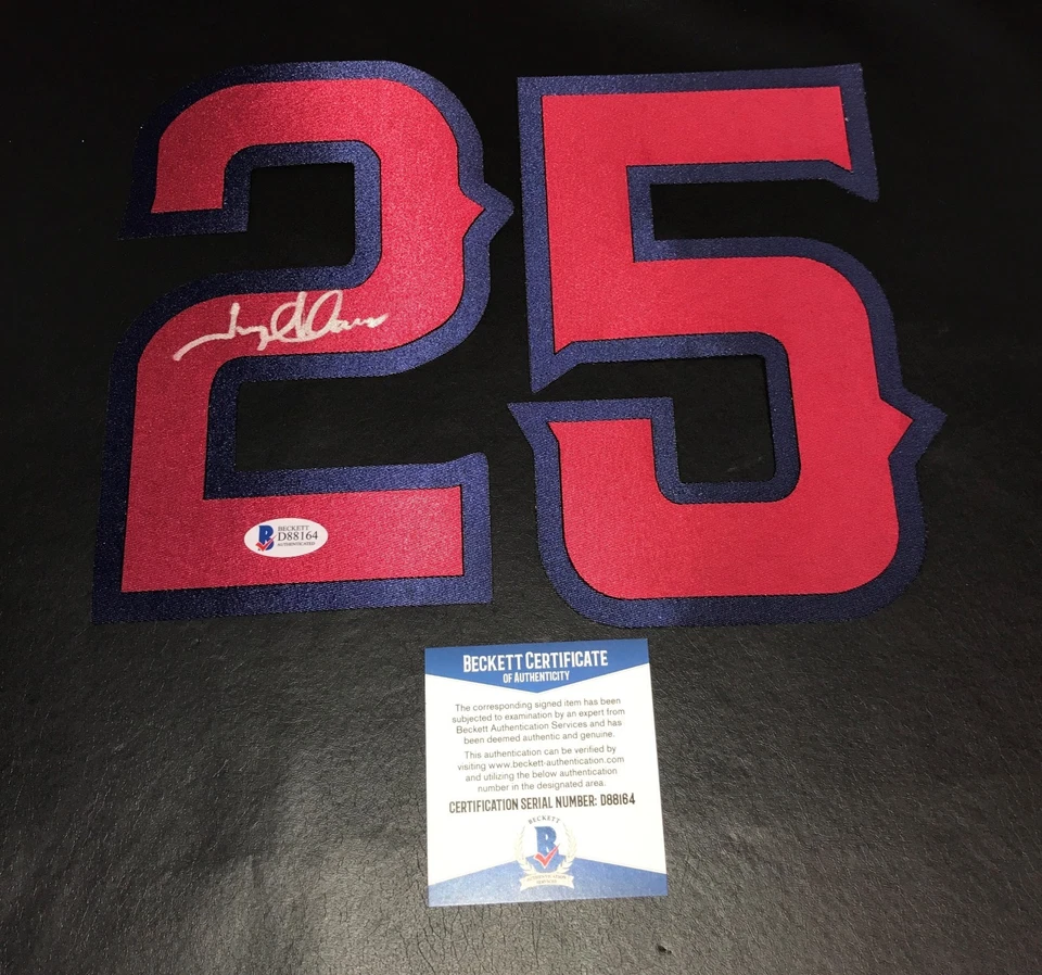 TROY GLAUS SIGNED AUTO ANAHEIM ANGELS JERSEY NUMBER KIT BECKETT BAS COA 7 - Image 1 of 1