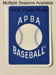 APBA Baseball Season 2017, 2018, 2019, 2020, 2021 Pick Your Team -no team sleeve - Picture 1 of 1