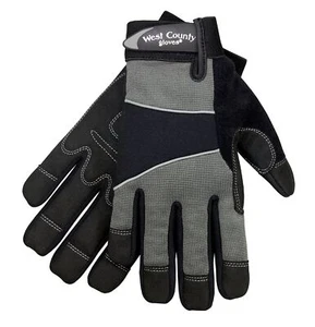 West County 013C/M Men's Gloves &#8211; Medium, Charcoal, Work Gloves with Four- - Picture 1 of 2