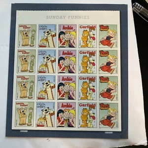 Scott #4471a (4467-71) Sunday Funnies (Calvin & Hobbes) 2 Sheets Garfield Archie - Picture 1 of 3
