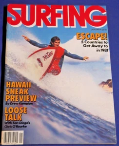SURF-MAGAZIN JANUAR 1980 MARK WARREN HAWAII RENO ABELLIRA STUBBIES BUD LLAMAS - Bild 1 von 8