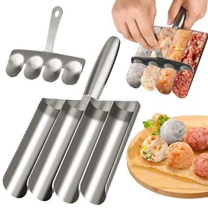 4-in-1 Meatball Maker Tool Stainless Steel Meat Baller Maker Kitchen Meatball... - Picture 1 of 7