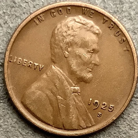 1925 S * Lincoln Wheat Cent - Higher Grade ~ A637 Cover