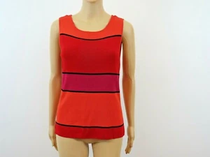 Grace Knitwear Damen Tanktop Größe M gestreift orange rot - Bild 1 von 5