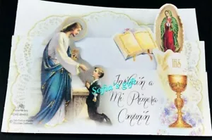 28pcs First Holy Communion boy Invitations Invitaciones Para Primera Comunión - Picture 1 of 7