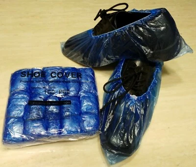 100x Capas de Sapato Impermeáveis de Plástico Descartável Protetor de Sapato ENVIO PARA EUA - Imagem 1 de 2