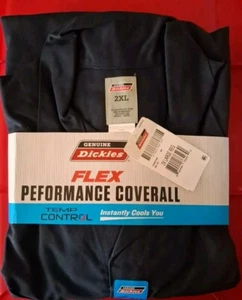 DICKIES MEN'S FLEX TEMP CONTROL PERFORMANCE LONG SLEEVE COVERALL BLUE 2XL REG - Picture 1 of 3
