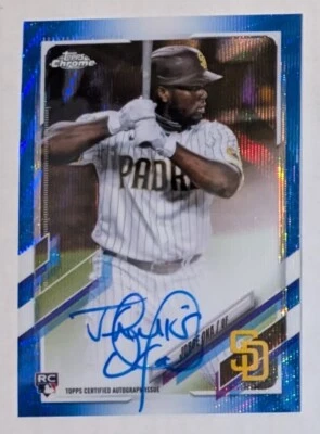 2021 Topps Chrome Jorge Ona Auto Rookie /150 Blue Wave Refractor #ra-jon Padres - Image 1 of 2