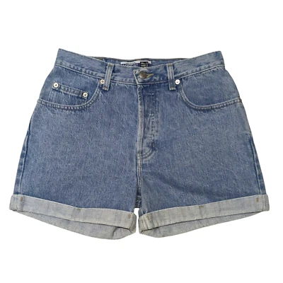 Pantalones Cortos de Jean Gap Vintage Años 90 Para Mujer 6 (26x3) Lavado a Piedra Calce Suelto Botón Mosca Boho Foto 1 de 4