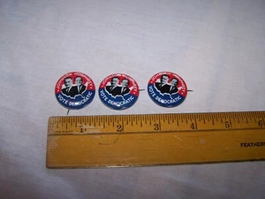 3 Vintage Johnson Humphrey Vote Democratic Political Pinback Buttons Pins - Bild 1 von 2