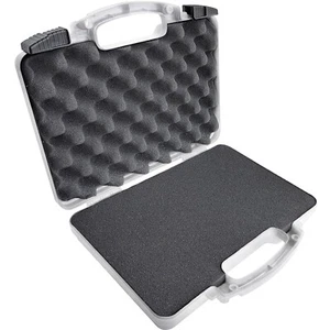 White Pistol Hard Case 12x10x3in Waterproof Locking Handgun Security Travel Box - Picture 1 of 9