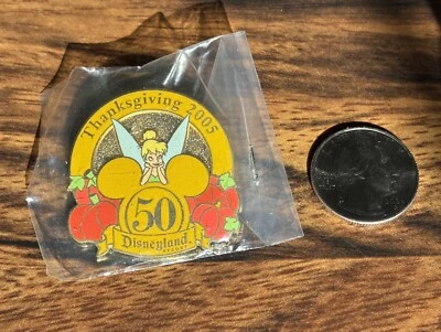 Disney Pin DLR Cast Member Thanksgiving 2005 Working Day Tinker Bell Pin - Image 1 of 2