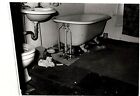 Vintage Found Photo - Abandoned Hoarders House Crime Scene Trash In The Bathroom