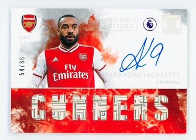 2019-20 Alexandre Lacazette Panini Impeccable Club History Autographs 54/86 - Image 1 of 3
