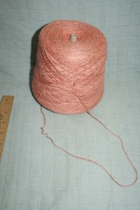 Cone Yarn  Peach Spool Craft Knit Crochet Fast Shipping - Picture 1 of 6