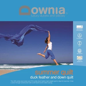 Downia Summer Lightweight Duck Down & Feather Quilt DOONA DOUBLE/QUEEN/KING NEW - Picture 1 of 3