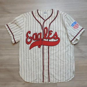 Newark Eagles Vintage Authentic Jersey Ebbets Field Flannels Large Pinstripe 90s - Picture 1 of 6