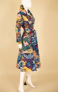 Samuel Dong printed coat size M - Picture 1 of 3