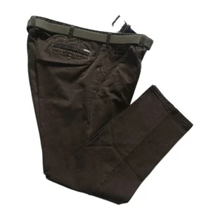 Meyer Modern Comfort Cairns 2-966/44 Brown Men's Trousers Belted 42/32 VGC - Picture 1 of 8