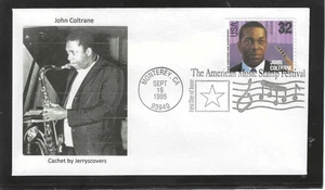 JOHN COLTRANE COMPOSER/SAXOPHONIST FDC 1995 MONTEREY, CA JERRY'S COVERS 1 of 1 - Picture 1 of 1