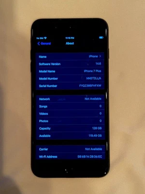 Apple iPhone 7 Plus - 128 GB - Black (Unlocked) - Image 1 of 3