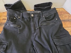 SCOOP Mens Jeans Black Size 36x32 Cargo Skinny Denim - Picture 1 of 10