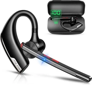 New bee Bluetooth Headset, Wireless Earpiece for Cellphone Black - Photo 1 sur 7