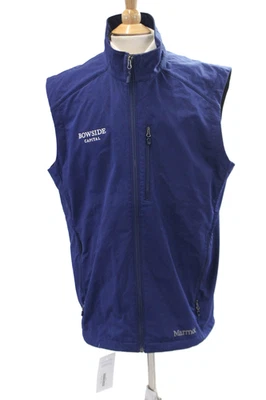 Marmot Mens Graphic Print Sleeveless Zipped Vest Blue Size XL - Image 1 of 4
