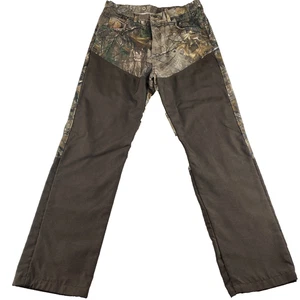 Wrangler Pro Gear Mens Pants Realtree Hunting Camo Briar Brush Guard Brown 36x34 - Picture 1 of 12