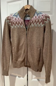 Columbia Aztec HERBST🍁Pullover Wm-M gerippt Stehkragen dick durchgehender Reißverschluss Wollmischung gebraucht, in einwandfreiem Zustand - Bild 1 von 13