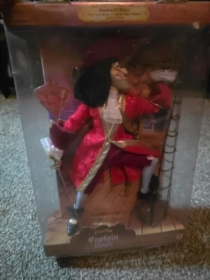Disney Matel Captain Hook Limited Edition Doll Masters Of Malice - Image 1 of 4