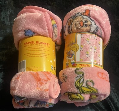 Manta de Viaje Rainbow Brite 40" x 50" Rainbow Brite Twink Rosa NUEVA Foto 1 de 4