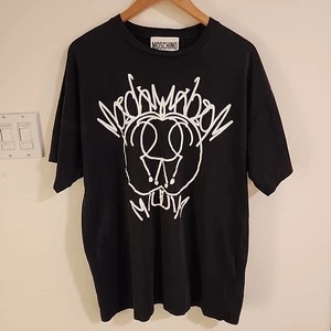 Moschino Couture Graffiti Graphic T-Shirt Mens Sz L Black - Bild 1 von 7