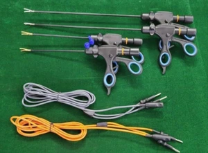 4pc Laparoscopic Bipolar Vessel Sealer Cutter 5mm with Cable Reusable Instrument - Picture 1 of 12