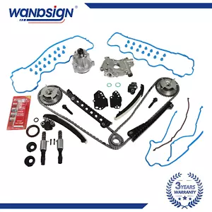 Timing Chain Kit Oil&Water Pump Cover Gasket for 04-08 Ford F150 Lincoln 5.4L V8 - Picture 1 of 15