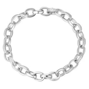 Pulsera Clip Moissanita Color D 6.5mm Hombres Plata de Ley 925 Probador de Pase - Imagen 1 de 13