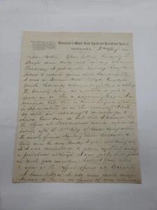 1855 Letter Handwritten Real State Broker - Picture 1 of 6