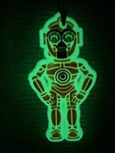 Disney Star Wars C3po Glow In Dark Gummi Schlüsselanhänger Keyring - Bild 1 von 9