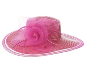 $108 Bellissima Spring Summer Easter Church Wedding Derby Hat BH312405 Pink - Picture 1 of 4