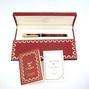 Rare Vintage Must de Cartier Trinity Wood Lacquer Fountain Pen - Bild 1 von 11