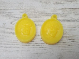 1960s RARE Beatles Gumball Prize Plastic Charm Pendant Lot of 2 - Picture 1 of 3